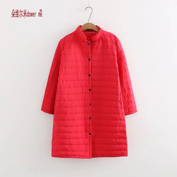 

new arrival plus size thin red wadded autumn winter jackets women cotton long padded coat outwear warm parkas, Black
