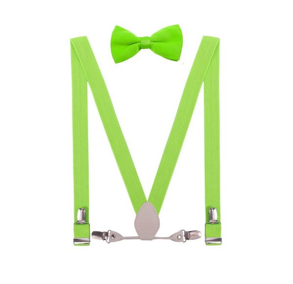 

deobox baby bow tie and suspenders with 4 clips for daily life, Black