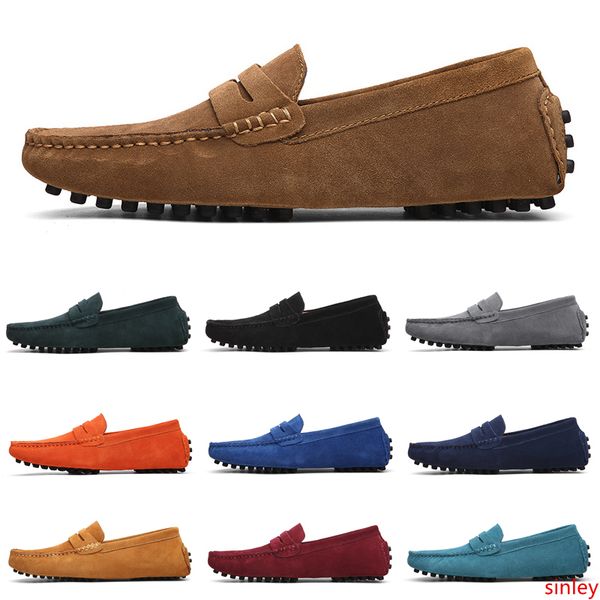 

fashion non-brand classic men loafers shoes slip-on flat business dress sneakers cusale shoes triple black red green 38-47 style 9
