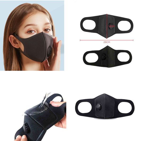 

face mask designer sponge anti-dust masks face mouth cover pm2.5 protect mask respirator breathing valve dustproof washable