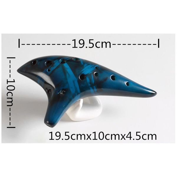 

12 hole ceramic ocarina alto c tone classic flute zelda instruments with protection bag + lanyard gift