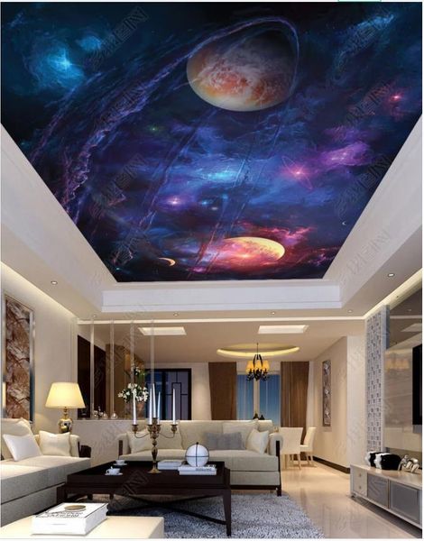

papel de parede customized large 3d p wallpaper 3d ceiling murals wallpaper sky universe alien space living room bedroom ceiling zenith