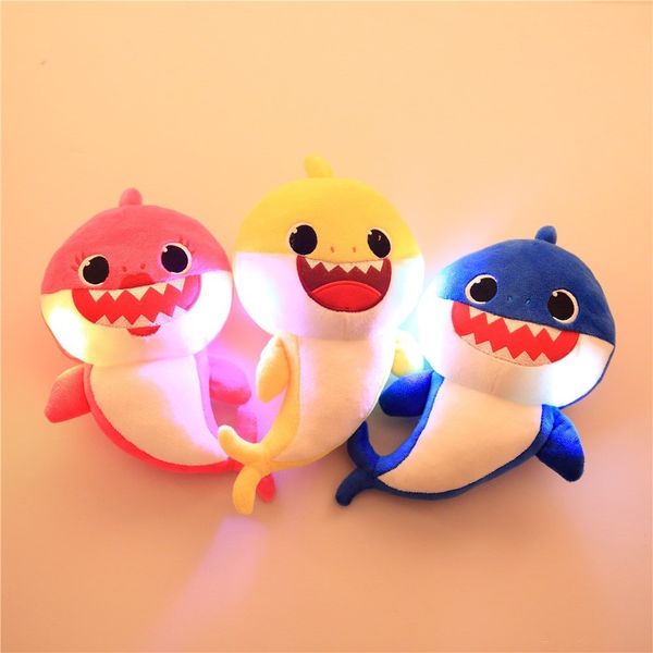 

Baby hark plu h toy 32cm cartoon filled with cute animal oft doll mu ic light emitting hark toy gift 66