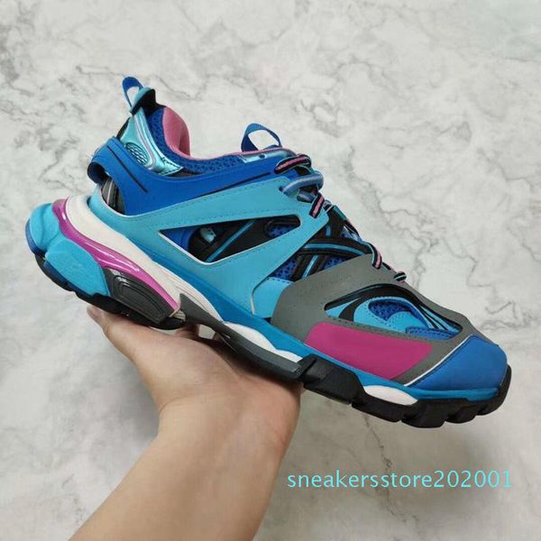 

luxury designer triple s 3.0 sneakers man casual shoes platform outdoor sneakers tess s. gomma trek mesh nylon mens track trainers s01, Black