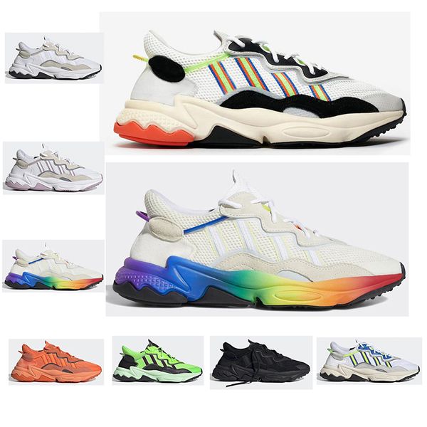 

2019 ozweego running shoes for man woman 3m reflective triple black athletic mens sports sneakers trainers size 36-45