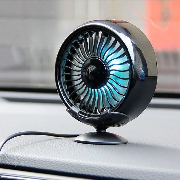 

brelong 1 pc multi-function car colorful lights decorative fan night light car atmosphere lights black / silver