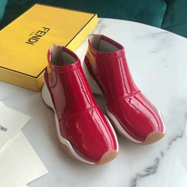 

2019 comfortable autumn winter hit color thick bottom zipper classic sports casual shoes wild women's tide socks shoes factory direct s, Black