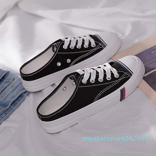 

spring summer woman casual shoes lace up female canvas shoes no heel lazy footwear for girls plimsolls classic s06
