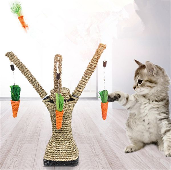 

cat climbing frame sisal rope pet cat scratch board toy sisal scratching column jumping table 190101-16