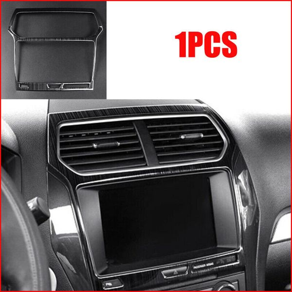 Per Ford Explorer 2016 2017 2018 Rivestimento del pannello GPS della console centrale in titanio nero