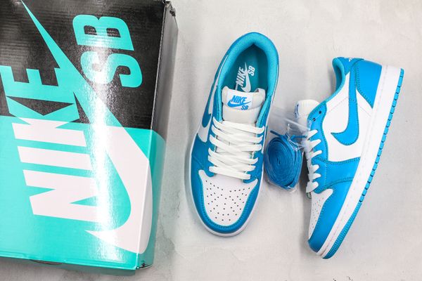 

2019 sb x air 1 low unc womens mens running shoes dark powder blue white 1s designer basketball sneakers cj7891-401 eur 36-46, White;red