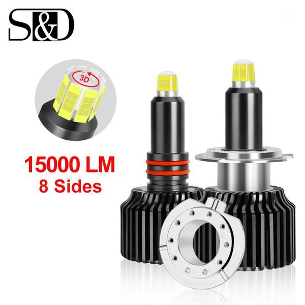 

8 сторон 15000lm h11 h7 led автомобильные фары лампы canbus h8 h1 hb3 9005 hb4 9006 50 вт 3d автомобильные противотуманные фары auto lamp1