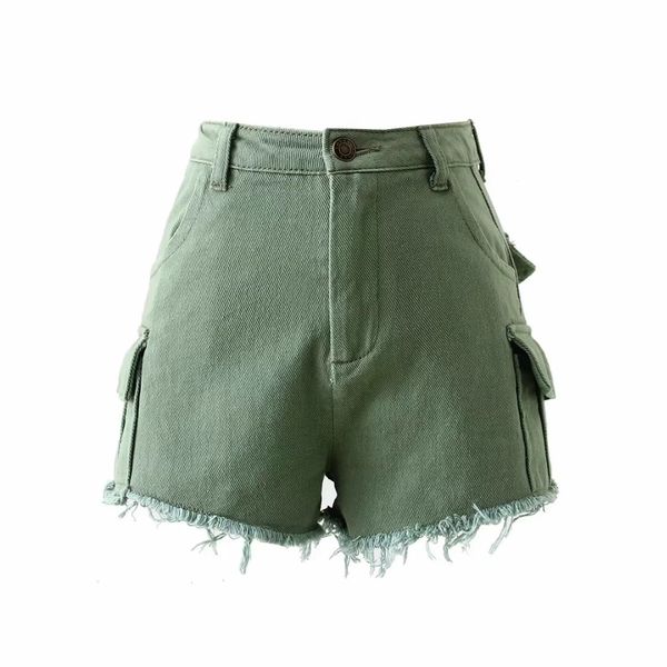

vintage short feminino ripped jeans for women 2019 streetwear zipper pockets summer casual denim shorts pantalon mujer new, Blue