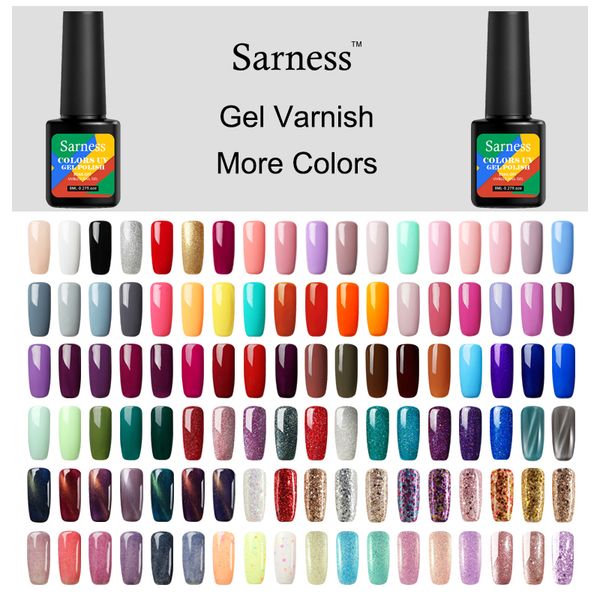 

sarness ordinary colors gel vernish nail lacquer semi permanent fashion uv gel nail polish led polish soak off gelpolish, Red;pink