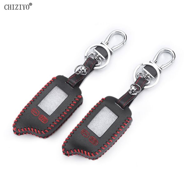 

hand-stitched genuine leather keychain holder pouch purse key cover bag organizer car key case russian starline tz9010