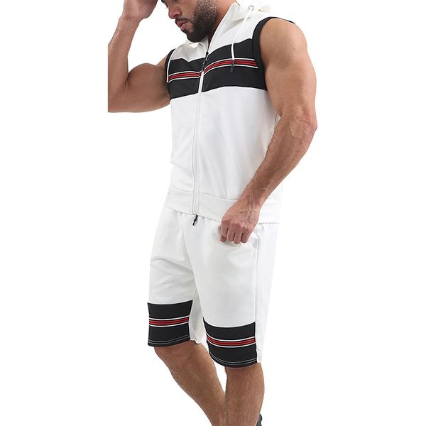 white mens sweat shorts