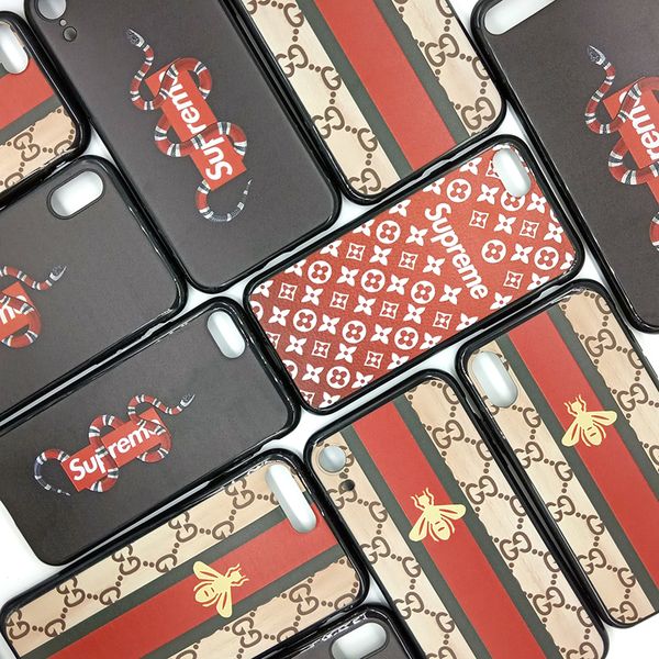 

2019 дизайнер Xr Xs Макс 6 7 8 X Плюс Роскошная Змея Bee Марка Телефон Чехол ТПУ Мягкий Рел