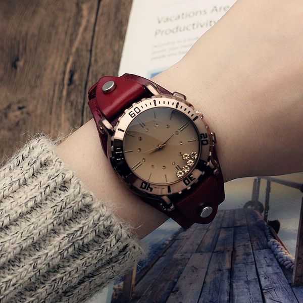 

2019 women/men fashion sport leather watches ladies bracelet luxury dress quartz relogios feminino wristwatch gift brand, Slivery;brown