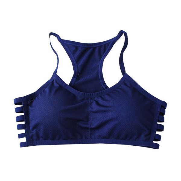 

efinny women fitness full cup racer back fitness cotton shaper bra push up brassiere stripe hollow out side bras, Red;black