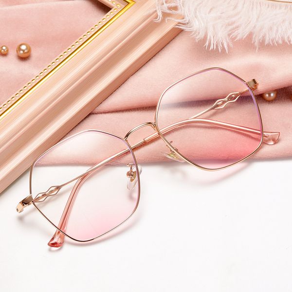 

computer glasses 2019 eyewear frame anti blue light game glasses anti glare eyeglasses frame women round clear lens, Black