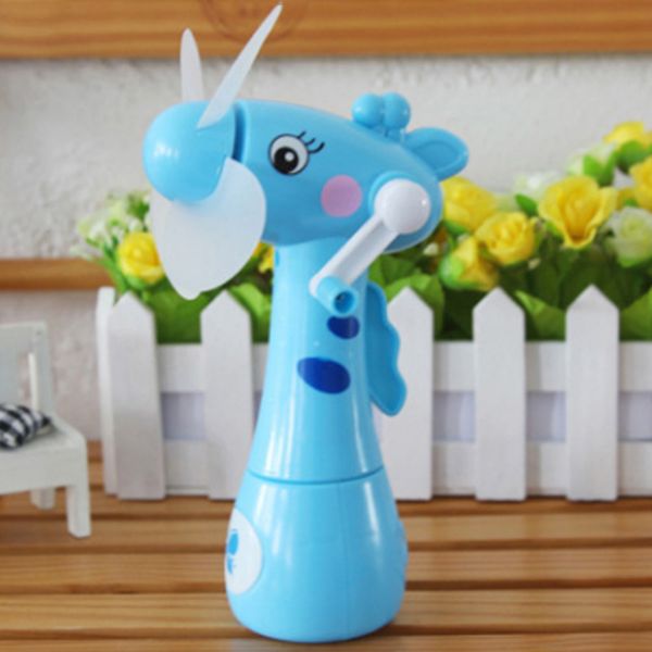 

full-mini fan cartoon giraffes portable handheld desk humidification kid toy handheld water mist fan for child