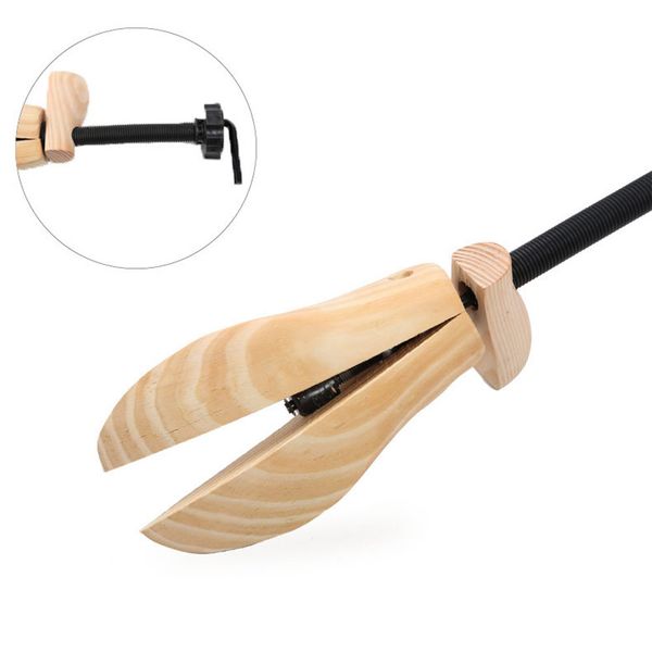 

women men anti wrinkle wooden holder shoe stretcher boots expander bunion shaper rack keeper two way support high heels, White;pink
