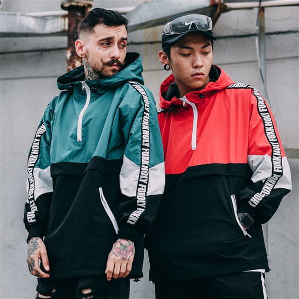 

2019 men's casual jacket spring and autumn Men's Hooded Fashion Brand Jacket hip hop