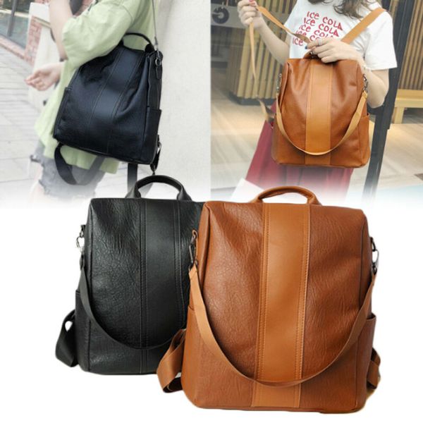 

new women's backpack purse anti-theft rucksack waterproof school bags zipper au