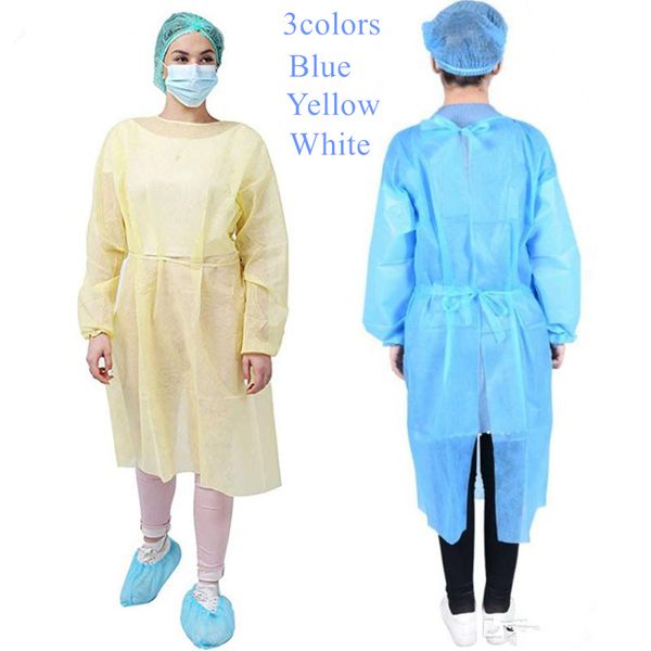 

1000pics Protection Gown one piece Disposable Protective Isolation Clothing Hazmat Suit Antidust Protective Suit work Coverall