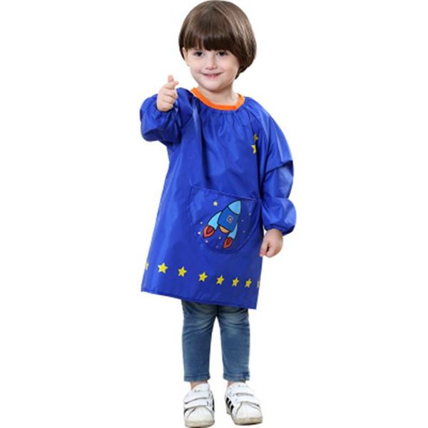 

85-140cm cartoon waterproof raincoat for children kids baby rain coat poncho painting clothes, playing water clothing nozcu, Red;brown