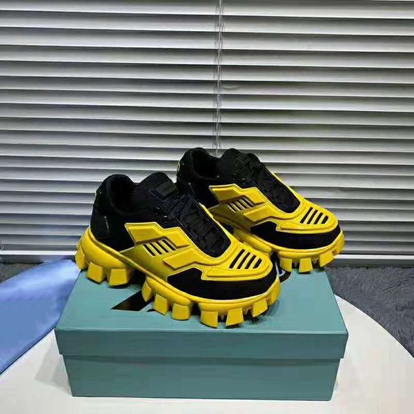

new fashion designer shoes cloudbust thunder low outdoor mesh mens women black sole shoes yellow casual shoes size 35-46 c13