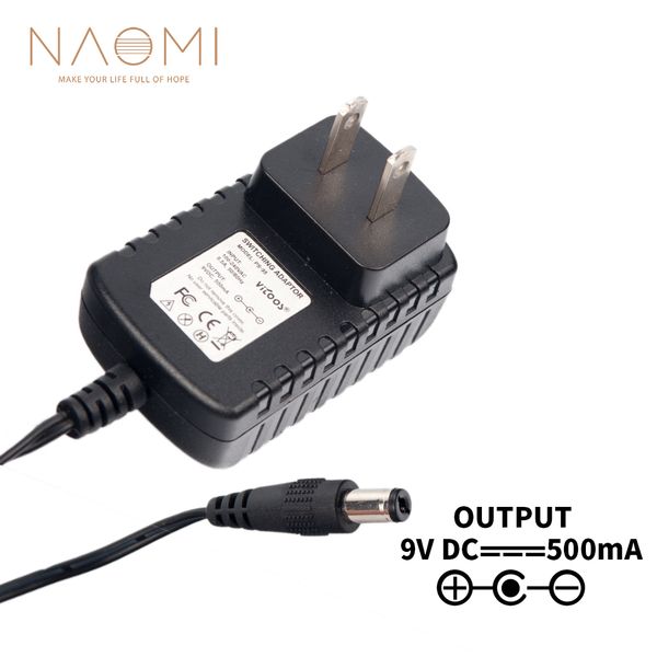 

naomi power supply 9v 500ma us power supply adapter charger black for guitar effects pedal parts us plug guitar accessories