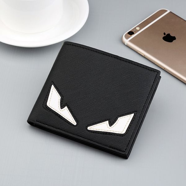 

De igner wallet fa hion brand men pur e leather mon ter eye card wallet boy tudent coin pur e high quality
