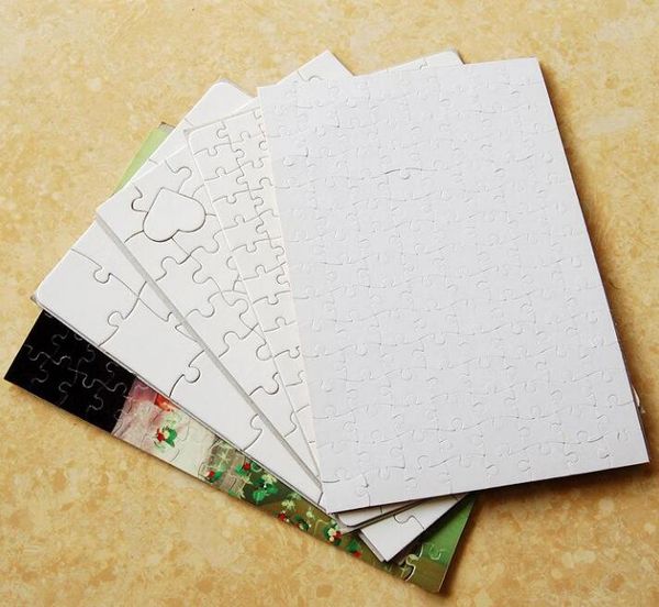 

stock new a4 sublimation blank puzzle 300pcs diy craft heat press transfer crafts jigsaw puzzle white paper office school dhl ing