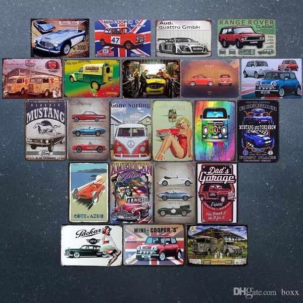 

автобус мотоцикл автомобилей металл vintage home decor tin вход бар бар гараж декоративный металлический знак металла картина налет размер 3