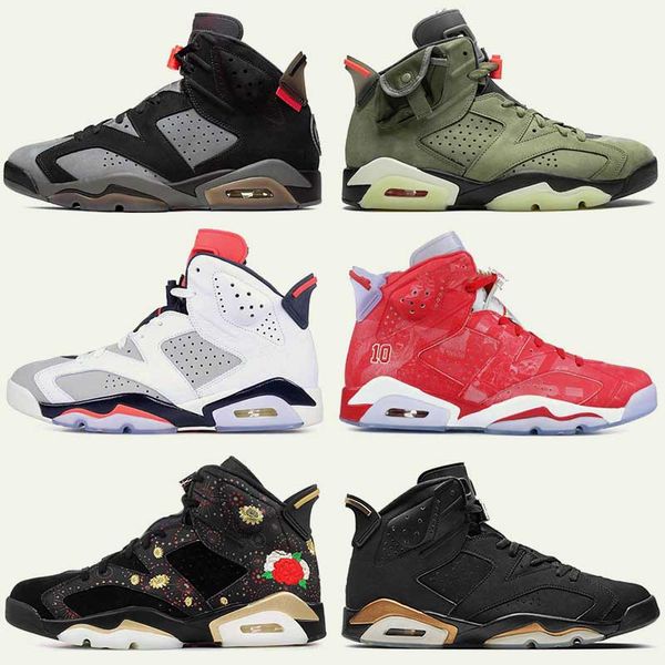 

jumpman 6 travis scott mens basketball shoes 6s dmp men sneakers tinker hatfield slam dunk black infrared pinnacle trainers, White;red