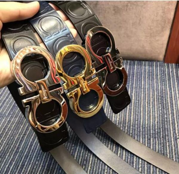 

fashion black buckle belts for men real leather belt designer belts men belt with box, Black;brown
