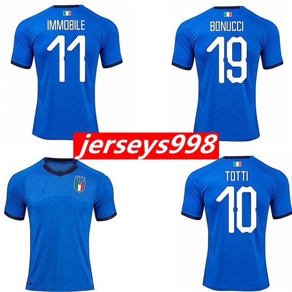 

2019 2020 italy home adult futbol cami a totti pirlo in igne del piero occer jer ey italia football cami eta hirt kit maillot