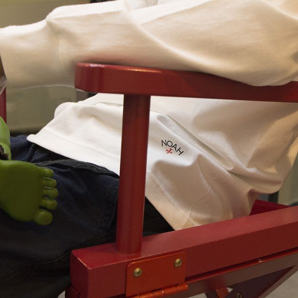 

brand fashion luxury designer mens beautiful noah small cross printed bf loose oversize long-sleeved t-shirt womens cotton couples bottoming, White