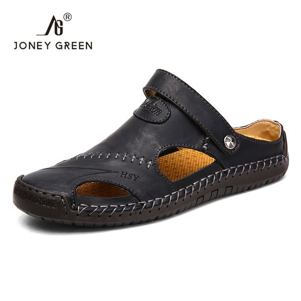 

new mens walking sandals summer classic men shoes slippers beach flip flops men fashion outdoor slip on leisure slippers shoes, Black