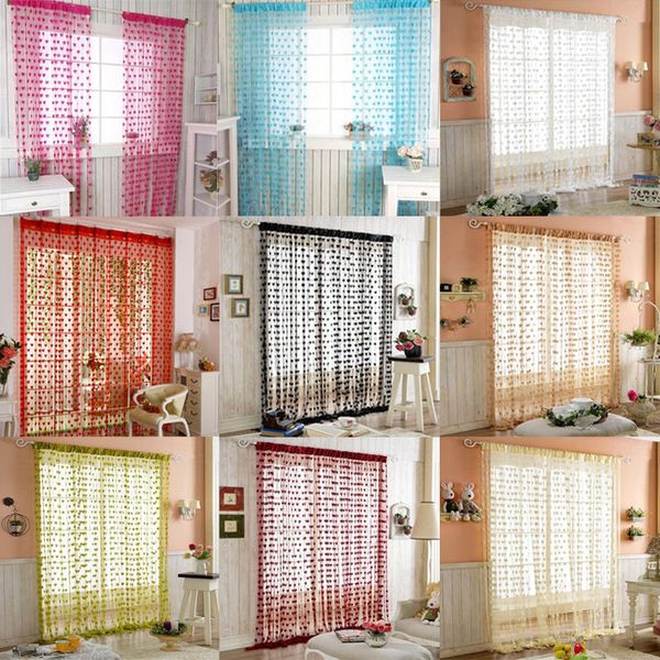 

new string curtain for living room door tassel screen room divider window blind drape heart panel chinese curtains