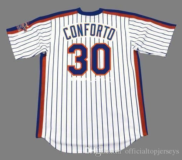 

custom michael conforto new york stitched 1986 majestic vintage home baseball jersey retro mens jerseys running, Black;blue