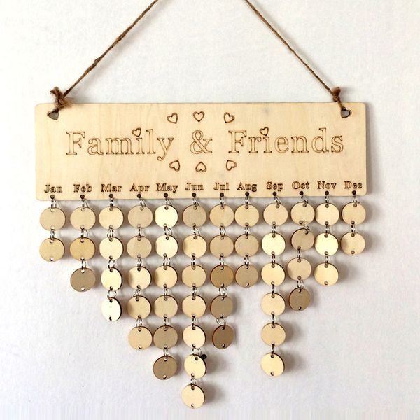 

diy wooden calendar countdown learning schedule planner yearly agenda for kids learning supplies home hanging decor gift