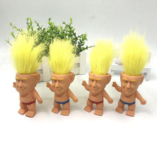 

donald trump troll doll us president election model gold hair trump doll hand decoration home car decoration kids gift hha416