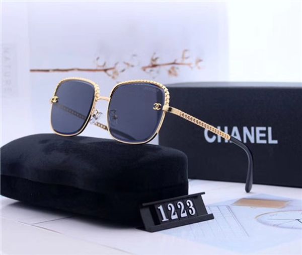 

v6 chanel luxury бренд дизайнер модные солнцезащитные очки wrap sunglass овальная рамка покрытия зеркало объектива углеродного волокна лето, Black