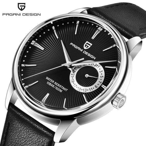 

2019 new pagani design men's watches luxury quartz watch men wrist watch mens black business waterproof clock man relojes hombre, Slivery;brown