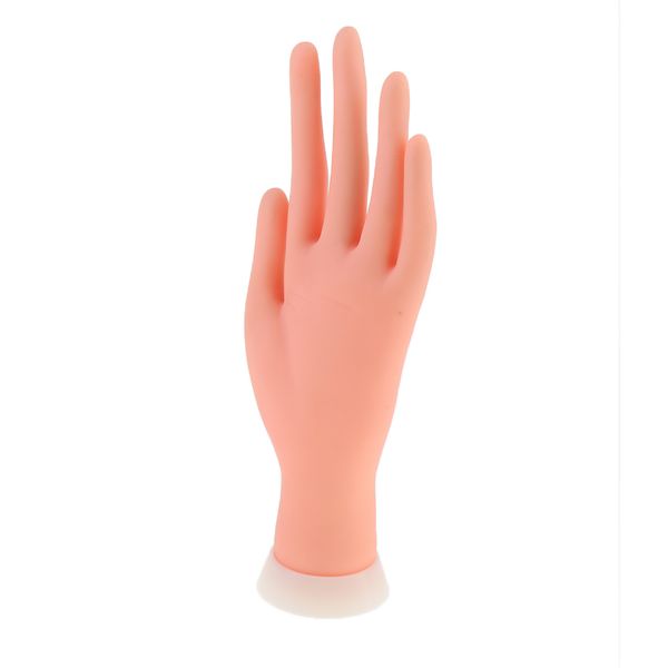

flexible soft plastic mannequin model fake hand nail art practice accessory draw flowers ptherapy nails with base