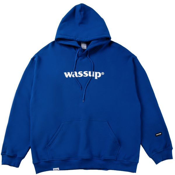 

19 men's women's wassup basic five color logo terry sweater m-xl wholesale high quality, Black