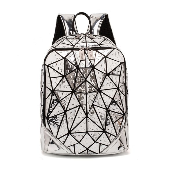 

women backpack feminine geometric plaid female backpacks for teenage girls bagpack anti-theft lapbag holographic backpack