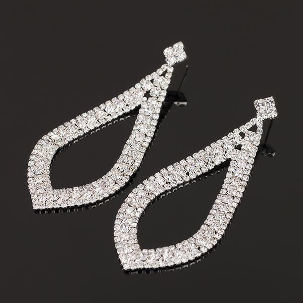 

exaggeration alloy zirconium shi erhuan eardrop woman personality temperament long fund drip earring ornaments, Golden